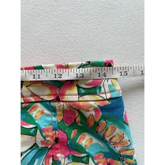 ANN TAYLOR Loft Tropical Floral‎ Hibiscus Bird Pattern Skirt Size 2 - Picture 5 of 5